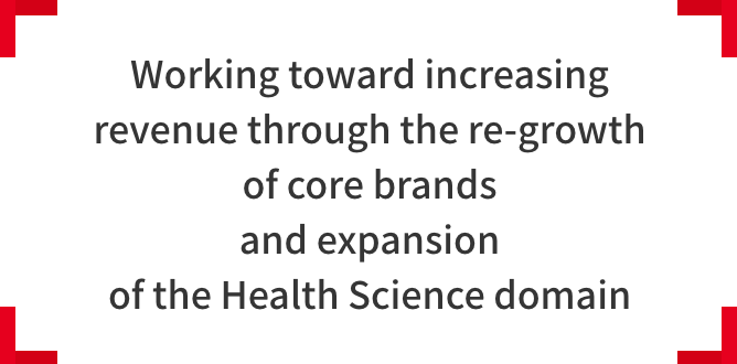 Working toward increasing revenue through the re-growth of core brands and expansion of the Health Science domain