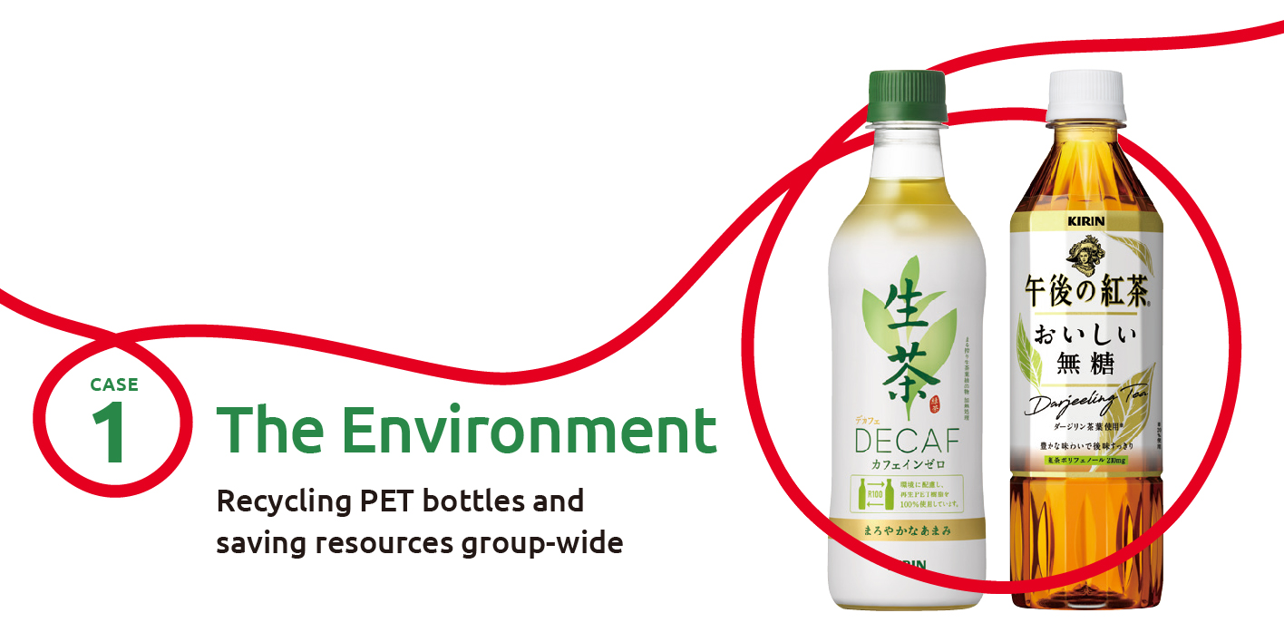 Recycling PET bottles and saving resources group-wide