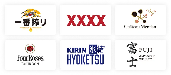一番搾り　XXXX　Château Mercian　Four Roses BOURBON　KIRIN 氷結 HYOKETSU　富士 FUJI JAPANESE WHISKY