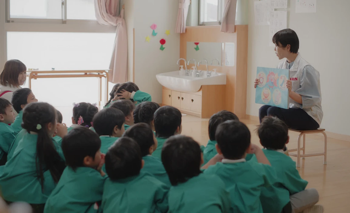 園での免疫ケアサポートアクションの様子