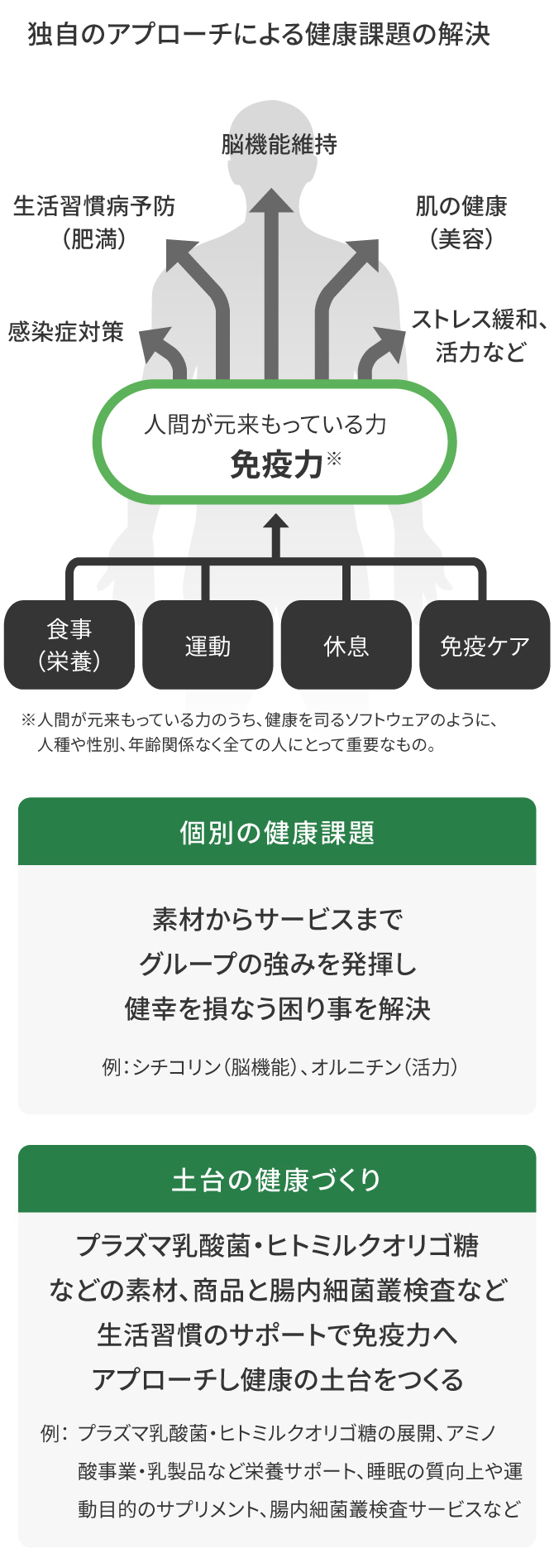 図：独自のアプローチによる健康課題の解決