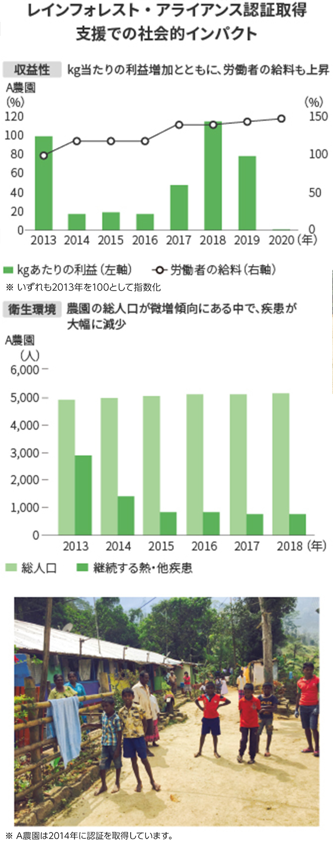 レインフォレスト・アライアンス認証取得支援での社会的インパクト