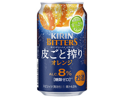 「キリンチューハイ ビターズ 皮ごと搾りオレンジ＜期間限定＞」商品画像