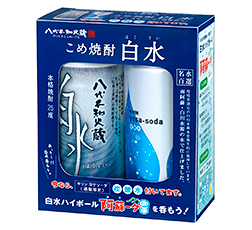 「25度白水こめペットカップ＆ソーダ スペシャルパック」商品画像