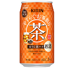 「キリン やすらぐお茶割り ほうじ茶ハイ」商品画像