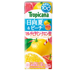 「トロピカーナ ヘルシーフルーツ 日向夏&ピーチ」商品画像
