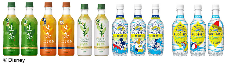 生茶 ブランドと キリンレモン 無糖 の ディズニーデザインボトル が7月中旬製造品より期間限定で登場 21年 キリンホールディングス