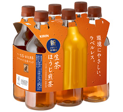 「キリン 生茶　ほうじ煎茶　ラベルレス6本パック」 525ml×6本ペットボトル 商品画像