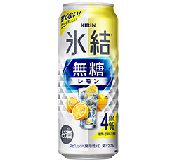 「キリン 氷結®無糖 レモン Alc.4%」500ml缶 商品画像