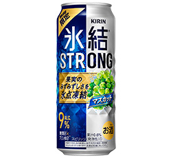 「キリン 氷結®ストロング マスカット（期間限定）」500ml 裏 商品画像