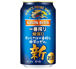 「キリン一番搾り 糖質ゼロ」裏面 商品画像