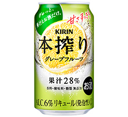 「キリン 本搾り™チューハイ グレープフルーツ」350ml・缶 商品画像