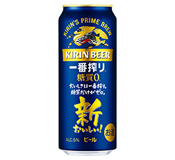 「キリン一番搾り 糖質ゼロ」500ml・缶（裏面）商品画像