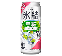 「キリン 氷結®無糖 ウメ ALC.7％（期間限定）」500ml・缶 商品画像