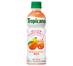 「トロピカーナ リフレッシュフルーツ オレンジ＆ピンクグレープフルーツ」330ml・ペットボトル 商品画像