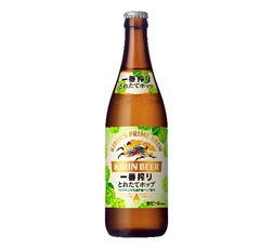 「キリン一番搾り とれたてホップ生ビール（期間限定）」中びん 商品画像