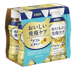 「キリン おいしい免疫ケア +ダブルビタミン」100ml・ペットボトル6本パック 商品画像
