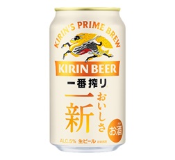 「キリン一番搾り生ビール」350ml・缶 商品画像（裏面）