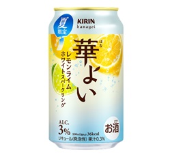 「キリン 華よい レモンライムホワイトスパークリング（期間限定）」350ml・缶 商品画像