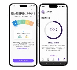 「Lumen」専用アプリ画面イメージ