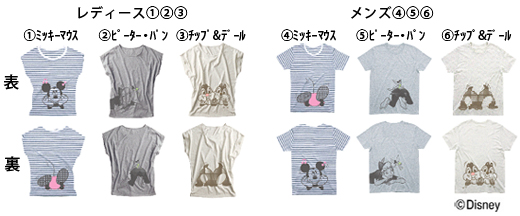 ディズニーキャラクターデザインTシャツ画像