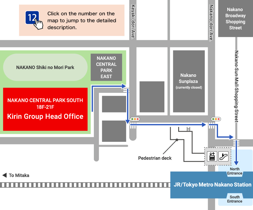 Return Route Map. Click on the number on the map to jump to the detailed description.