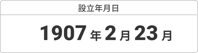 設立年月日 1907年2月23日