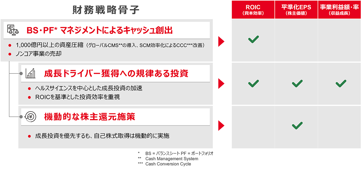 財務戦略骨子の図